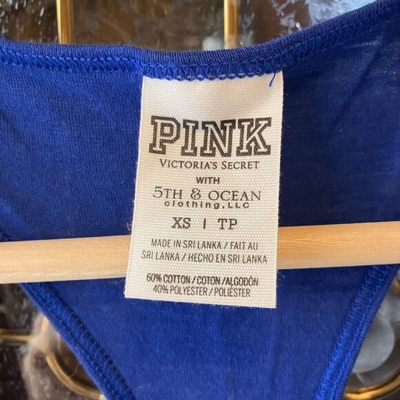 Victorias Secret PINK CHICAGO CUBS Tank Top Shirt 5th Ocean Rare LOVE PINK Sz XS - Picture 3 of 4
